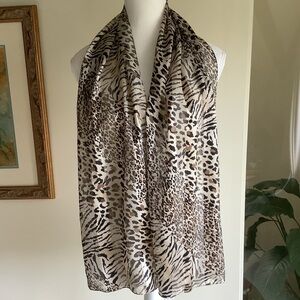 Jaclyn Smith Animal Print Rectangular Scarf